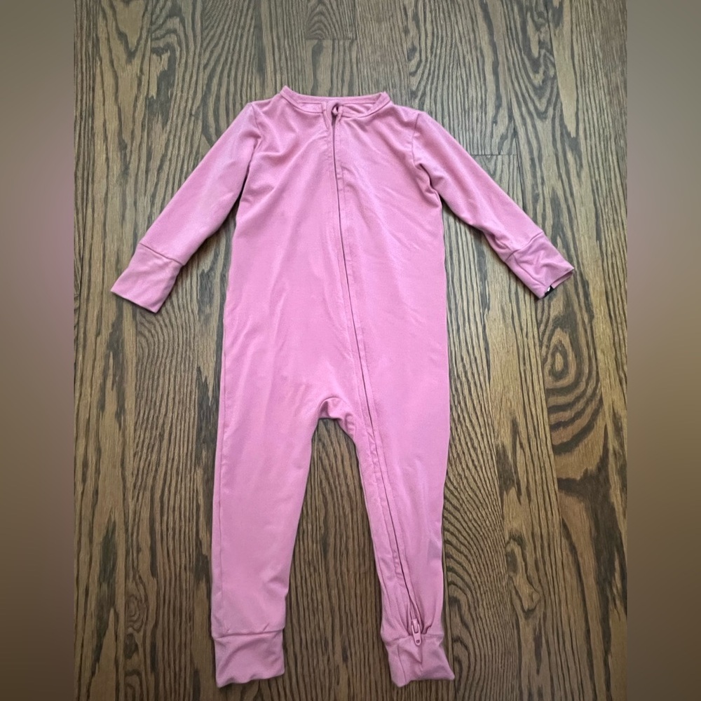 Cozy Pink Kids Footie Pajamas